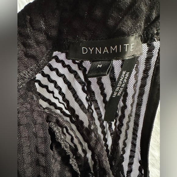 Dynamite Size Medium - Striped High-neck Mesh Longsleeve - Picture 5 of 6